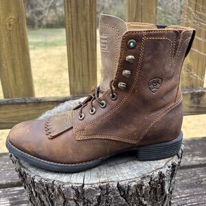Ariat Heritage Lacer II Western Boots Distressed Brown size 8
